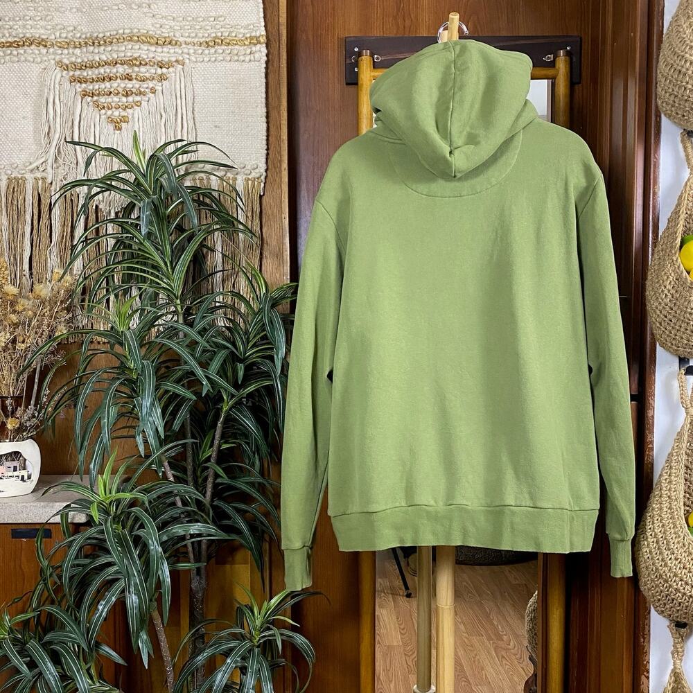M&M’s Green Logo Hoodie Mens L Graphic Sweatshirt Fleece Pullover Unisex Y2K - Picture 2 of 13